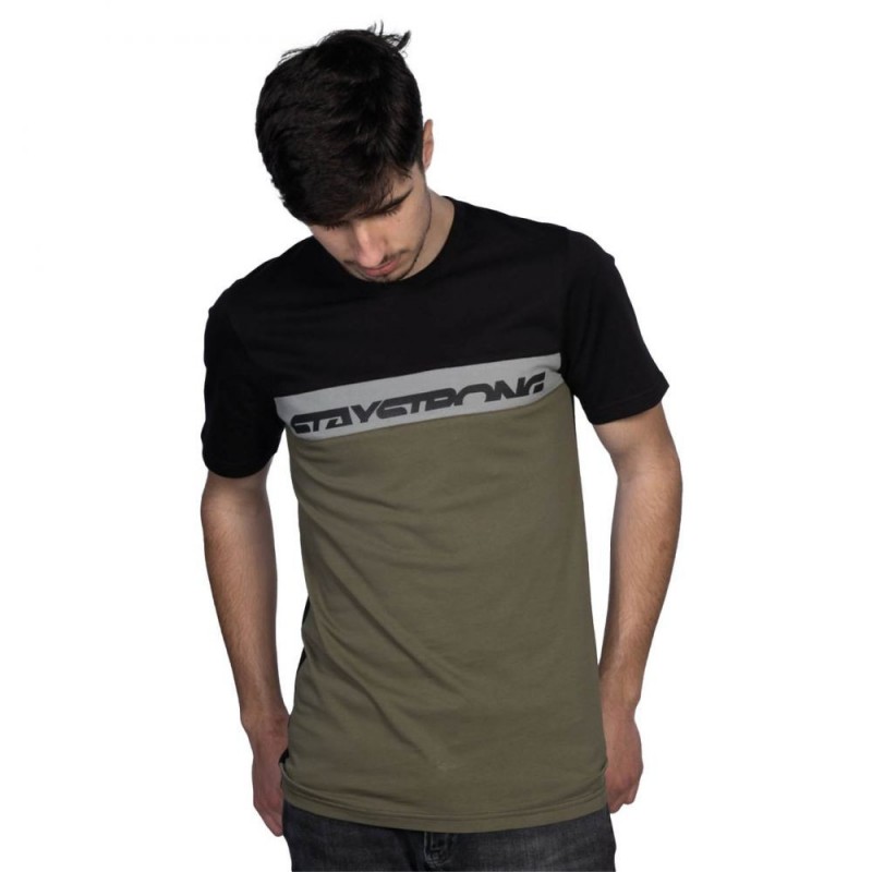 T-Shirt homme Staystrong® Cut Off - Noir/Vert Bmx Race