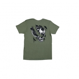 T-Shirt homme Odyssey® Ripped Monogram - Vert olive Bmx Race