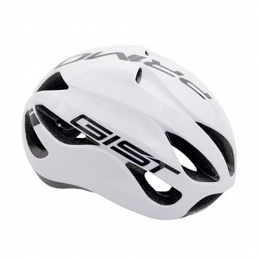Casque Velo Adulte Gist Route Primo Blanc-Noir Full In-Mold Taille 56-62 Reglage Molette 250Grs
