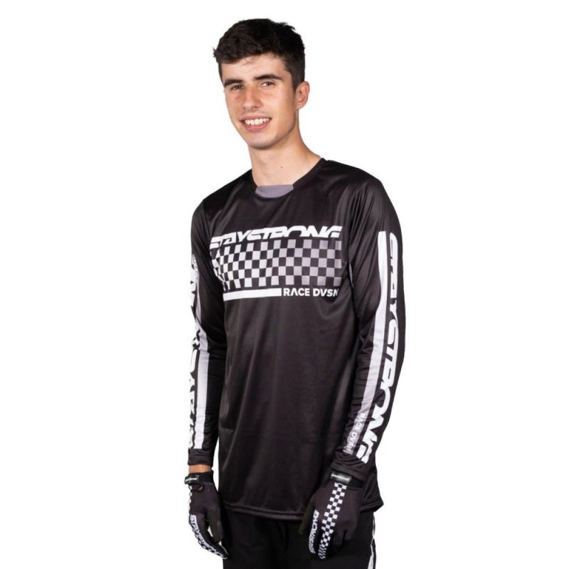 Maillot StayStrong Checker Black Bmx Race