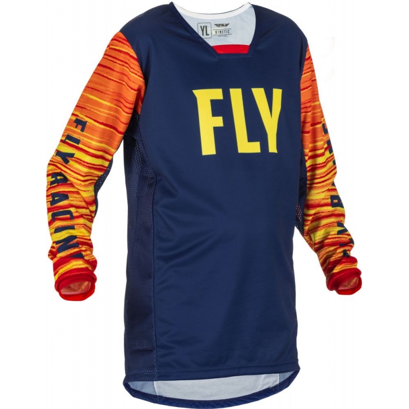 Maillot Fly kinetic Wave Navy/Jaune/Rouge