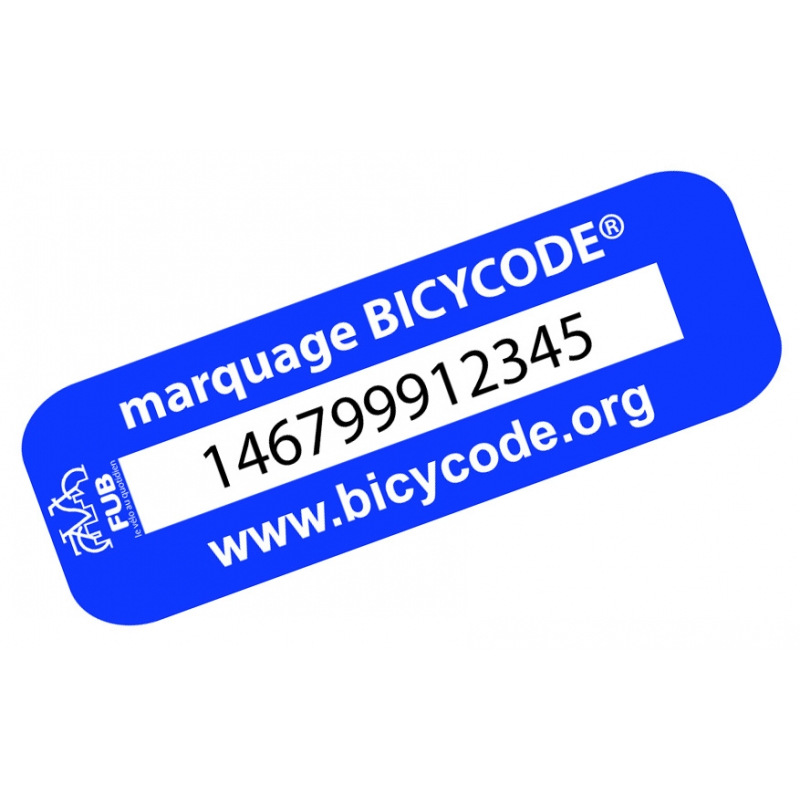 Etiquette identification vélo BICYCODE