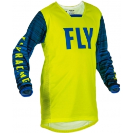 MAILLOT FLY KINETIC WAVE JAUNE FLUO/BLEU