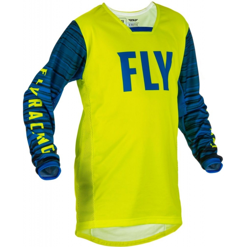 Maillot FLy® Kinetic wave KID - Jaune fluo/Bleu