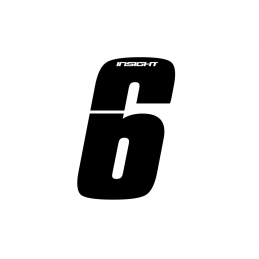 Numéro de plaque Insight® Hauteur 8cm - Noir Bmx Race
