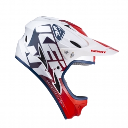 Casque intégral Kenny® Down Hill Graphic - Blanc/Rouge Bmx Race