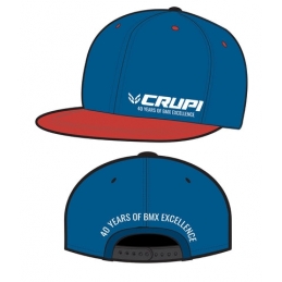 Casquette Crupi® Snapback - Bleu/Rouge Bmx Race