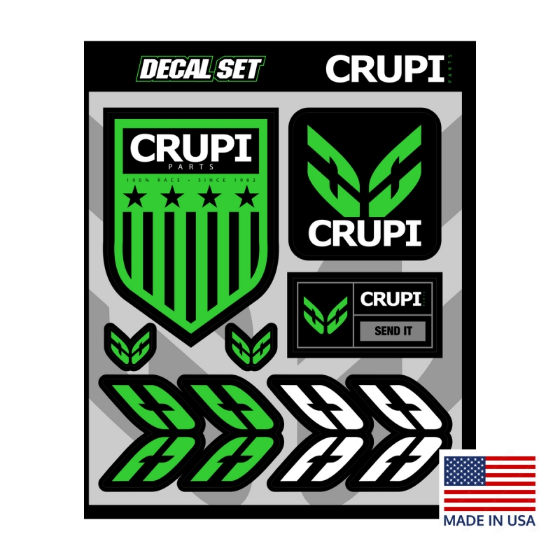 Autocollant Crupi® Send it - Vert/Noir Bmx Race