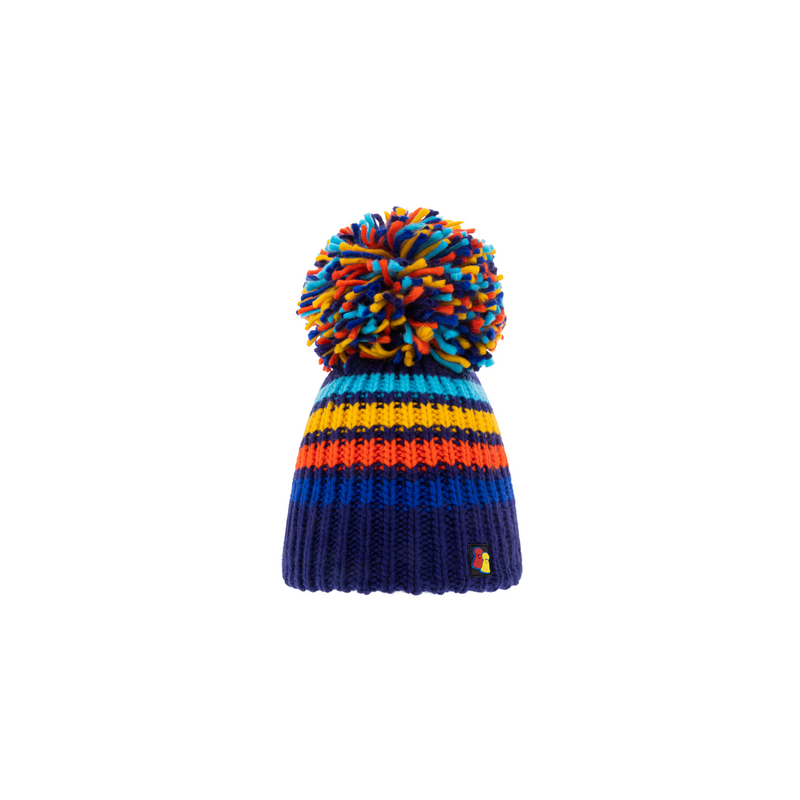 Bonnet Big Bobble hat® Stripe out - Bleu