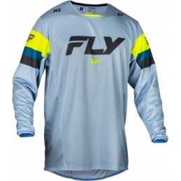 Maillot Fly® Kinetic Prix Ice - Gris/Jaune fluo Bmx Race
