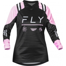 Maillot femme Fly® F-16 - Noir/Rose Bmx Race