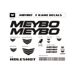 Pack stickers Meybo® Holeshot - Noir/Blanc