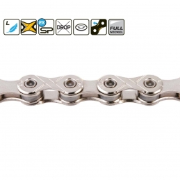 Chaine BMX KMC® E1 3/32" 96 maillons - Argent 