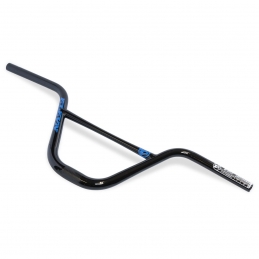 Guidon BMX Elevn® 31.8 Flat 8.0" - Noir/Bleu