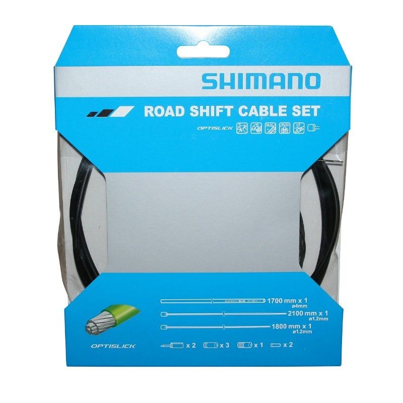 Transmission Derailleur Shimano Noire-Cable Optislik (Kit Transmission 2Cables-2 Gaines)