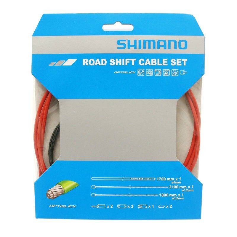 Transmission Derailleur Shimano Rouge-Cable Optislik (Kit Transmission 2Cables-2 Gaines)