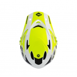 Casque Downhill White Neon Yellow Bmx Race