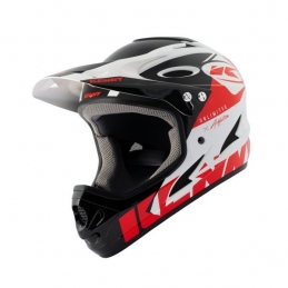 Casque Downhill White Red Bmx Race