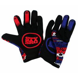 Gants BMX Staystrong® Mash Up V3 - Rouge/Blanc/Bleu Bmx Race